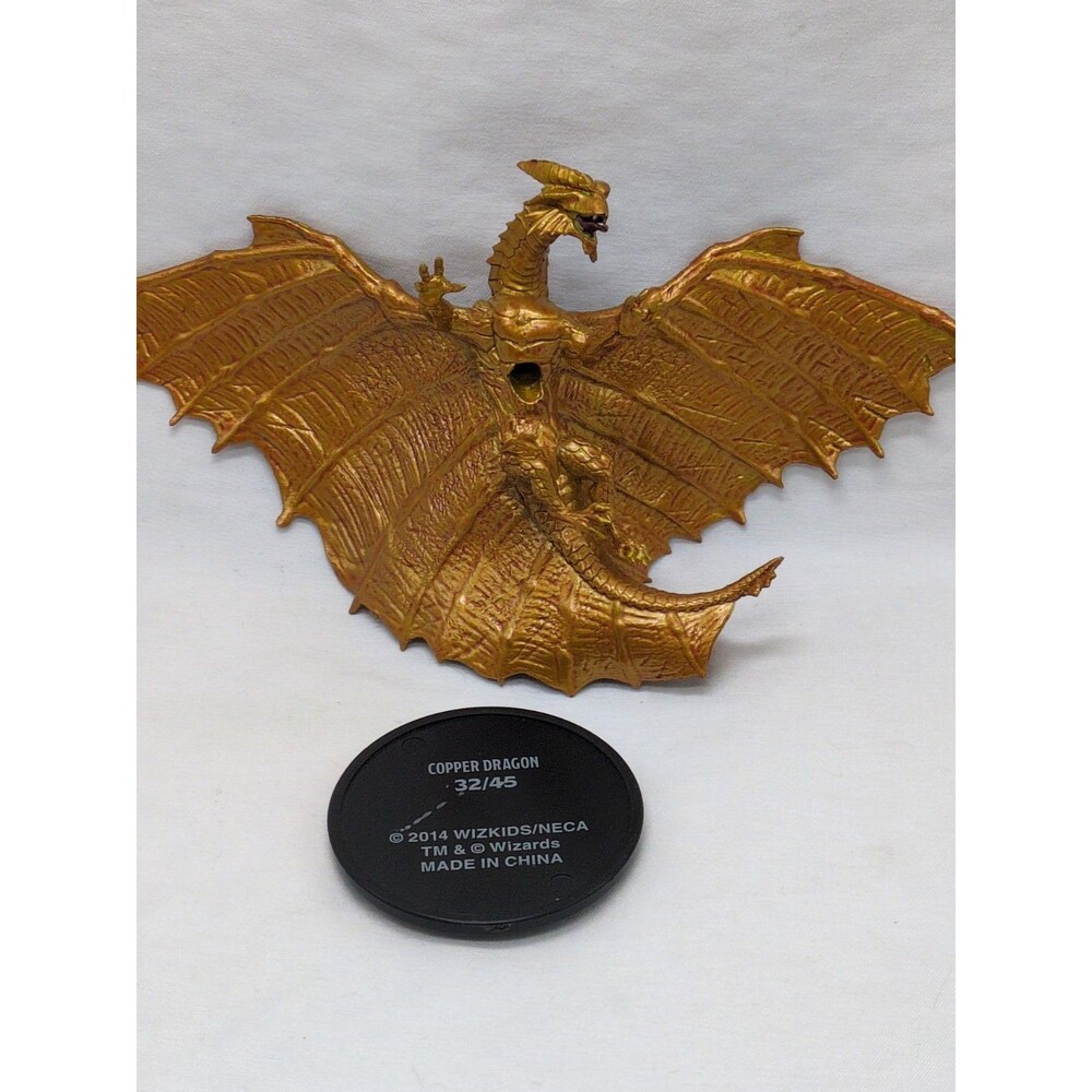*Missing Rod* Copper Dragon Dungeon And Dragons Miniature No Card 32/45